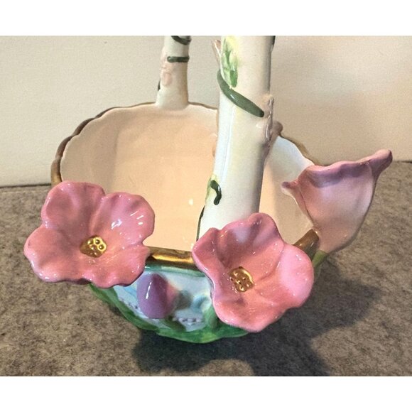 Avon Springtime Easter Ceramic Bowl/Basket In Box 2002  # 2851 - Picture 3 of 9